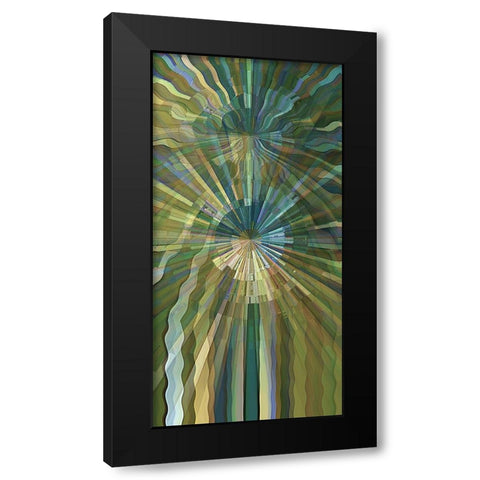 Warp Drive Black Modern Wood Framed Art Print with Double Matting by Manlove, David