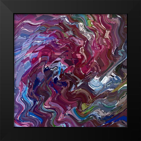 Oil of Lilac 2 lightbump Black Modern Wood Framed Art Print by Manlove, David