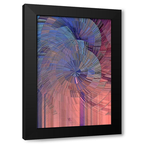 Pink, Blue and Purple Black Modern Wood Framed Art Print with Double Matting by Manlove, David