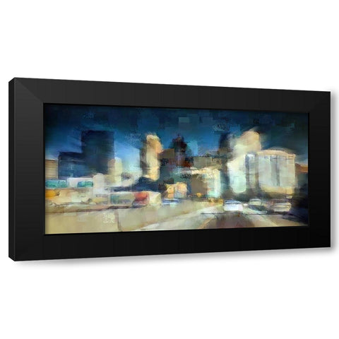 Mpls Black Modern Wood Framed Art Print with Double Matting by Manlove, David