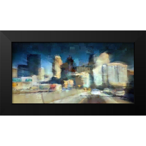 Mpls Black Modern Wood Framed Art Print by Manlove, David