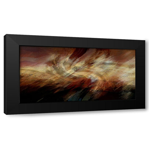 Crimson Fire VI Black Modern Wood Framed Art Print with Double Matting by Manlove, David