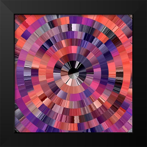 Coral Radial 2 Black Modern Wood Framed Art Print by Manlove, David