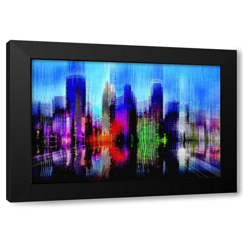 Minneapolis Black Modern Wood Framed Art Print by Manlove, David