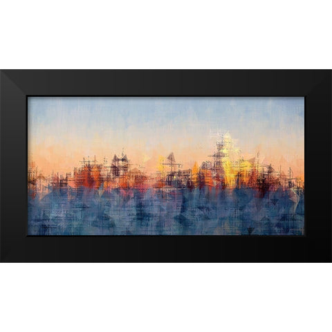 Metro Morning 2 Black Modern Wood Framed Art Print by Manlove, David