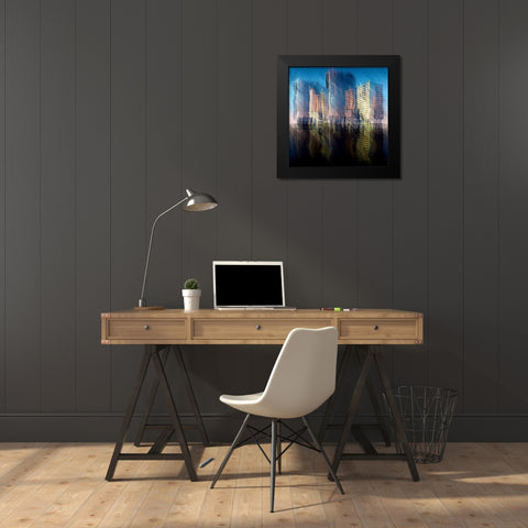 The Future Is Now Black Modern Wood Framed Art Print by Manlove, David