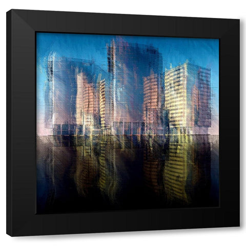 The Future Is Now Black Modern Wood Framed Art Print by Manlove, David