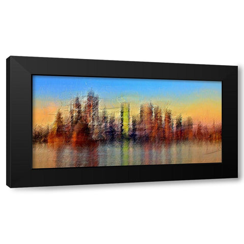 Sydney Black Modern Wood Framed Art Print with Double Matting by Manlove, David
