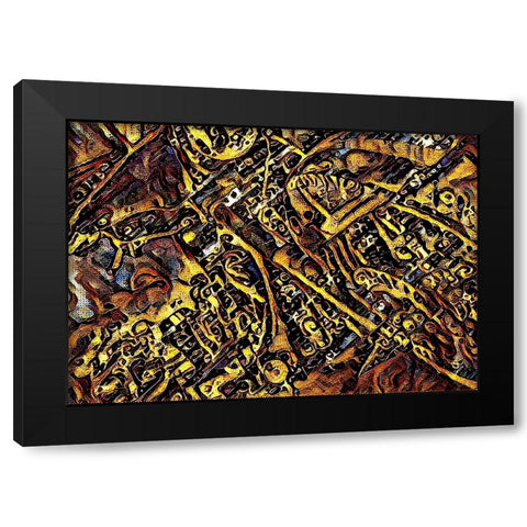 1HD1 Steampunk Black Modern Wood Framed Art Print with Double Matting by Manlove, David