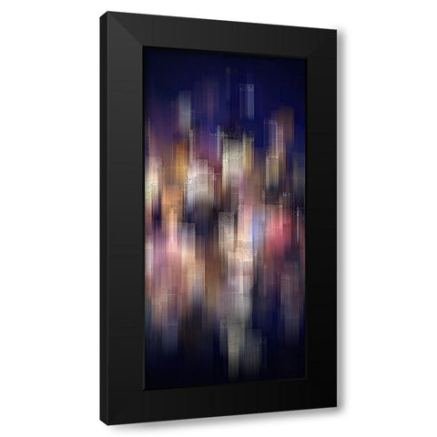 City on the Water Black Modern Wood Framed Art Print by Manlove, David