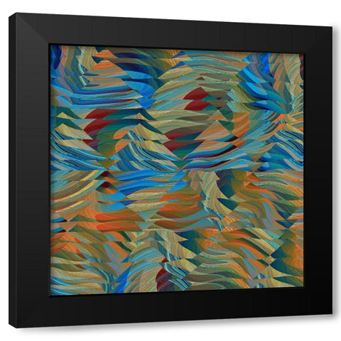 Caribbean Sea Black Modern Wood Framed Art Print with Double Matting by Manlove, David