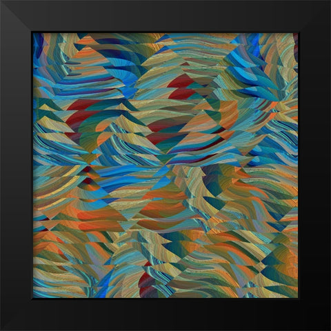Caribbean Sea Black Modern Wood Framed Art Print by Manlove, David