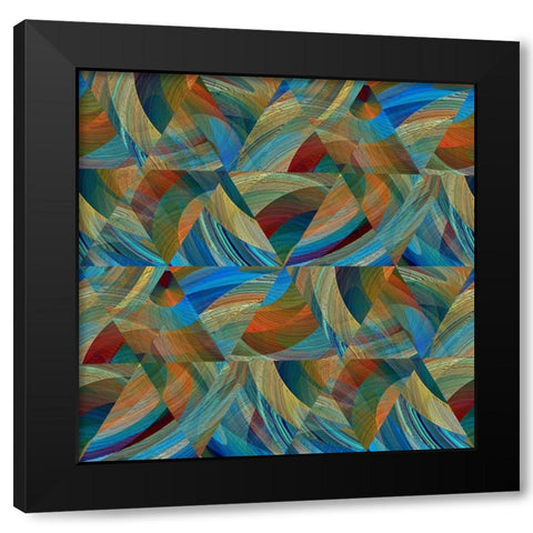 Caribbeanseamless Black Modern Wood Framed Art Print by Manlove, David