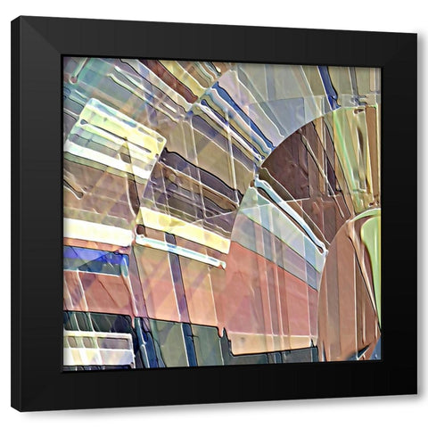 Lyricism A Black Modern Wood Framed Art Print with Double Matting by Manlove, David