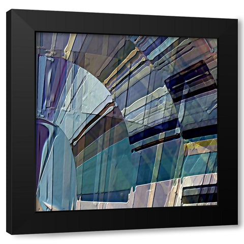 Lyricism B Black Modern Wood Framed Art Print by Manlove, David