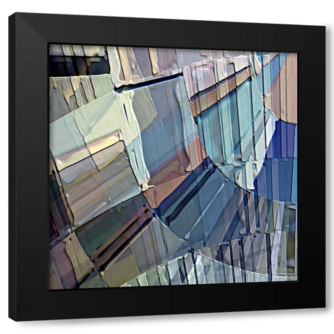 Lyricism C Black Modern Wood Framed Art Print with Double Matting by Manlove, David