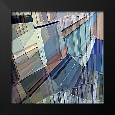 Lyricism C Black Modern Wood Framed Art Print by Manlove, David