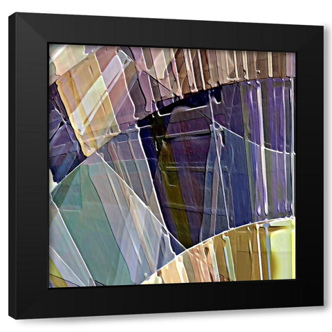 Lyricism E Black Modern Wood Framed Art Print by Manlove, David