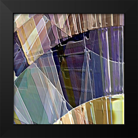 Lyricism E Black Modern Wood Framed Art Print by Manlove, David