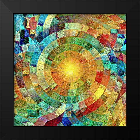 Spectral Sun Black Modern Wood Framed Art Print by Manlove, David