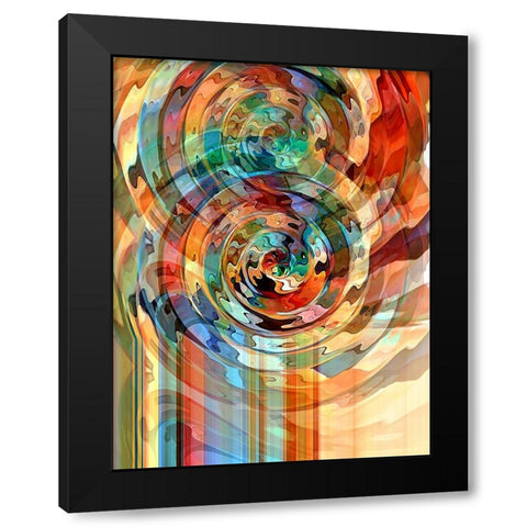 Rose Pop Black Modern Wood Framed Art Print by Manlove, David