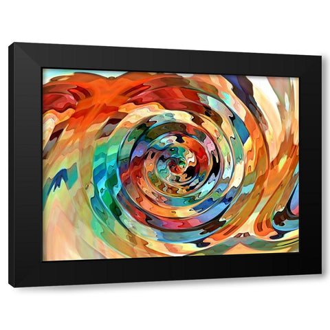 Rose Water Black Modern Wood Framed Art Print with Double Matting by Manlove, David