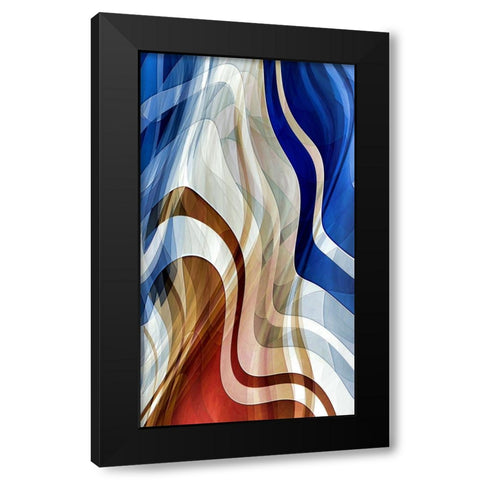 Liquid Wind Black Modern Wood Framed Art Print by Manlove, David