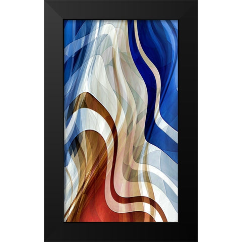 Liquid Wind Black Modern Wood Framed Art Print by Manlove, David