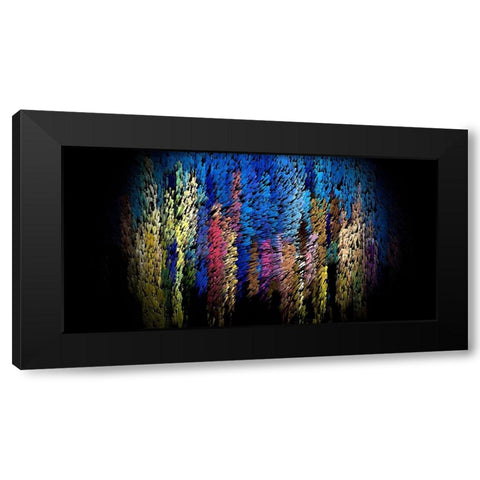 Out of the Darkness Black Modern Wood Framed Art Print with Double Matting by Manlove, David