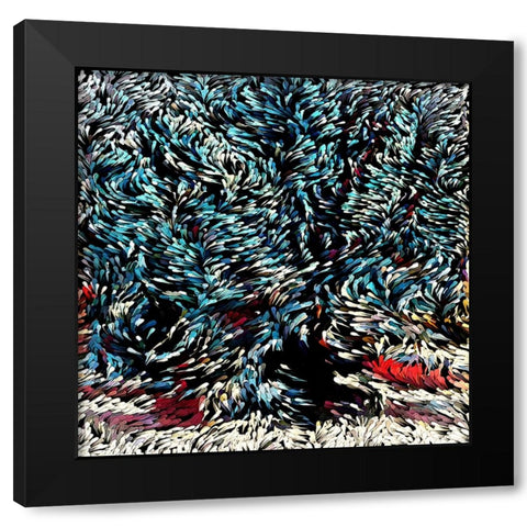 Wintery Bliss Black Modern Wood Framed Art Print with Double Matting by Manlove, David