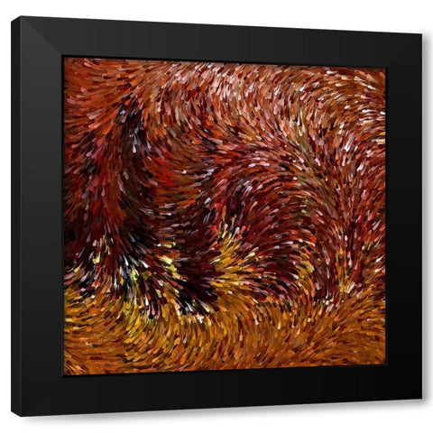 Fall on Fire Black Modern Wood Framed Art Print with Double Matting by Manlove, David
