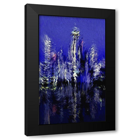 Seattle Nights Black Modern Wood Framed Art Print by Manlove, David
