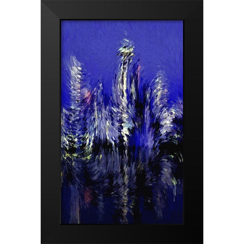 Seattle Nights Black Modern Wood Framed Art Print by Manlove, David