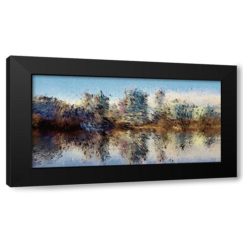 Urban Lake Wind Black Modern Wood Framed Art Print by Manlove, David