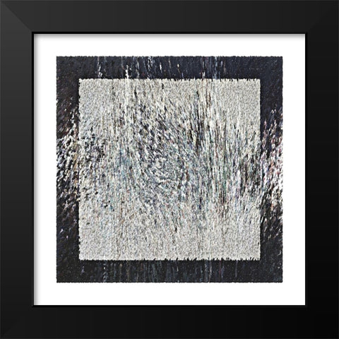 Baked Enamel Splash Black Modern Wood Framed Art Print by Manlove, David