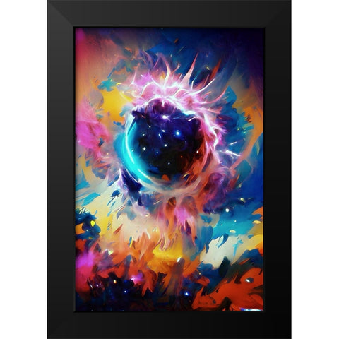 Black Sun Black Modern Wood Framed Art Print by Manlove, David