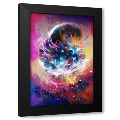 The Merger Black Modern Wood Framed Art Print by Manlove, David