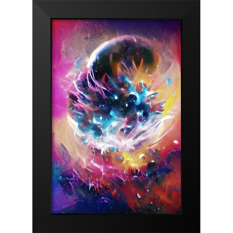 The Merger Black Modern Wood Framed Art Print by Manlove, David
