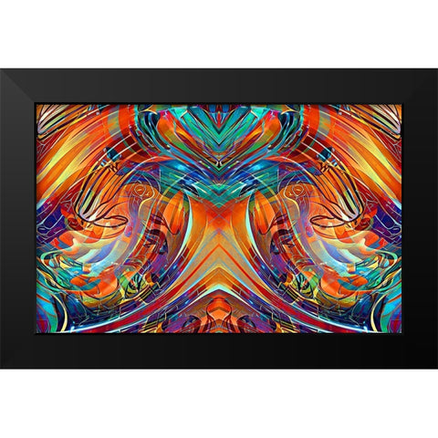 Glass Blower 3 Black Modern Wood Framed Art Print by Manlove, David