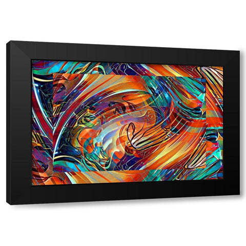 Musical Glass and Musical Glass 3 Black Modern Wood Framed Art Print by Manlove, David