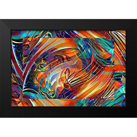 Musical Glass and Musical Glass 3 Black Modern Wood Framed Art Print by Manlove, David