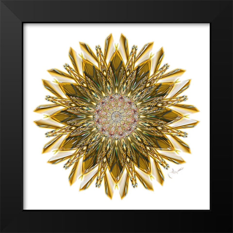 Gold Glass Star Black Modern Wood Framed Art Print by Manlove, David