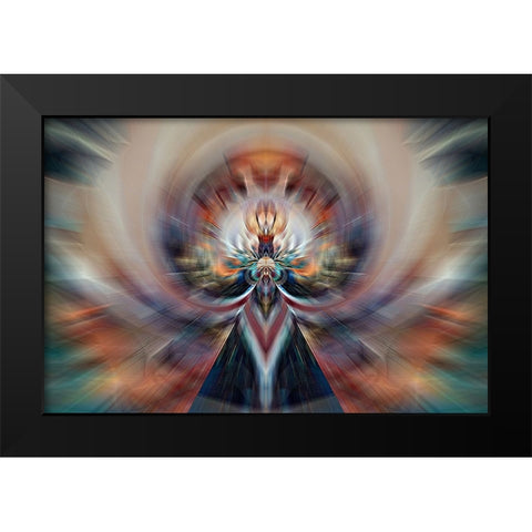 Sun Goddess Black Modern Wood Framed Art Print by Manlove, David