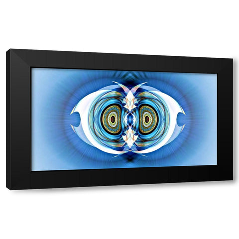 Introspection R Black Modern Wood Framed Art Print with Double Matting by Manlove, David