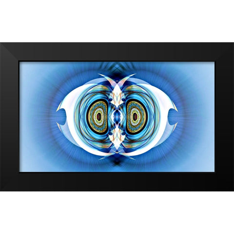 Introspection R Black Modern Wood Framed Art Print by Manlove, David