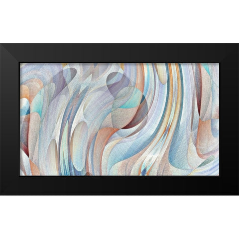 Non Objective Iridescence Black Modern Wood Framed Art Print by Manlove, David