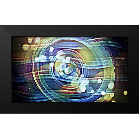 Aurora Oil Nebula 3 Black Modern Wood Framed Art Print by Manlove, David