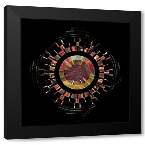 Bronze Pearl Electric Clock Black Modern Wood Framed Art Print by Manlove, David