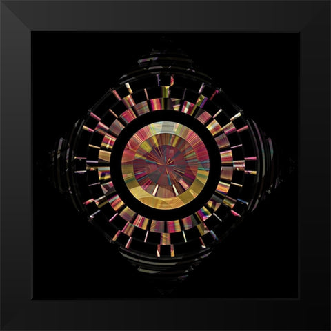 Bronze Pearl Electric Clock Black Modern Wood Framed Art Print by Manlove, David