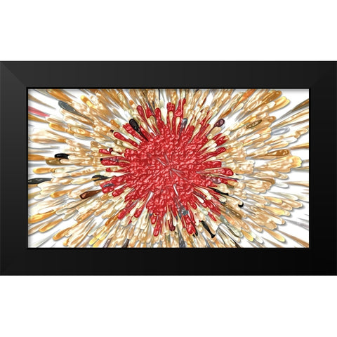 Cardinal Splash 3e Black Modern Wood Framed Art Print by Manlove, David
